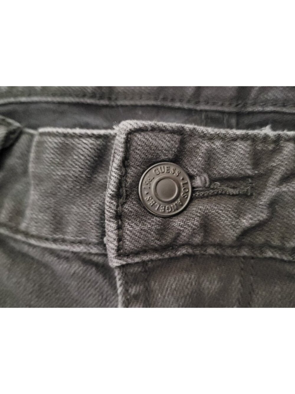 Guess Los Angeles Slim Tapered Destroyed Jeans Black 33x32 - Picture 5 of 10